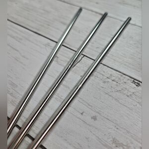 Stainless Steel Straws - Set of 3 NWOT